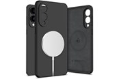 Puhelin - Kannet ja kotelot - Tech-Protect Liquid Silicone MagSafe Case for Samsung Galaxy S25 Edge - Black - 5906302363681