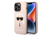 Puhelin - Kannet ja kotelot - Karl Lagerfeld KLHMP14LSLKHLP iPhone 14 Pro 6.1 "hardcase light pink / light pink Silicone Karl`s Head Magsafe - 3666339078058