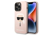 Puhelin - Kannet ja kotelot - Karl Lagerfeld KLHMP14XSLKHLP iPhone 14 Pro Max 6.7 "hardcase light pink / light pink Silicone Karl`s Head Magsafe - 3666339078065