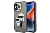 Puhelin - Kannet ja kotelot - Karl Lagerfeld Glitter Karl&Choupette case for iPhone 14 Pro Max - black - 3666339087234