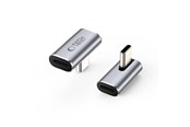 USB kaapelit - Tech-Protect Ultraboost AA03 USB-C Angle Adapter - Grey - 5906302367986