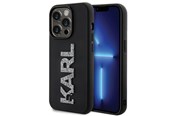 Puhelin - Kannet ja kotelot - Karl Lagerfeld 3D Rubber Glitter Logo case for iPhone 15 Pro Max - black - 3666339166625