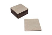 Puulelut - Playwood Plywood Square Coasters 12 pieces - SL091