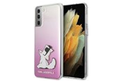 Puhelin - Kannet ja kotelot - Karl Lagerfeld Choupette Fun Case for Samsung Galaxy S21+ - Pink - 3700740496978