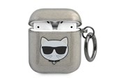 Puhelin - Kannet ja kotelot - Karl Lagerfeld KLA2UCHGK AirPods 1/2 cover black/black Glitter Choupette - 3666339009106