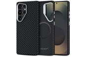 Puhelin - Kannet ja kotelot - Tech-Protect Ion Carbon MagSafe Case for Samsung Galaxy S25 Ultra - Black - 5906302368372