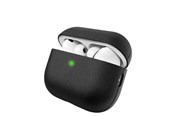 Puhelin - Muut lisävarusteet - KeyBudz Artisan Series Leather Case for AirPods Pro 3 - Black - APP3_S3_BLK
