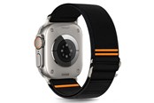 Smartwatch - Lisävarusteet - Tech-Protect Nylon Slip Strap for Apple Watch 44 / 45 / 46 / 49 mm - Black - 5906302368853