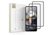 Puhelintarvikkeet - Näytönsuojat - Tech-Protect Glass Fit+ 2-pack Tempered Glass for Motorola Moto G56 5G - Black - 5906302368969