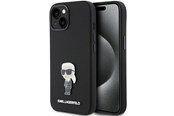 Puhelin - Kannet ja kotelot - Karl Lagerfeld Silicone Ikonik Metal Pin case for iPhone 15 Plus / 14 Plus - black - 3666339166007