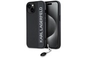 Puhelin - Kannet ja kotelot - Karl Lagerfeld Saffiano Rhinestones & Charm case for iPhone 15 / 14 / 13 - black - 3666339257965