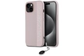 Puhelin - Kannet ja kotelot - Karl Lagerfeld Saffiano Rhinestones & Charm case for iPhone 15 / 14 / 13 - pink - 3666339258108