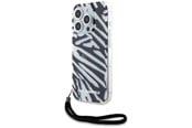 Puhelin - Kannet ja kotelot - Karl Lagerfeld IML Zebra Pattern & Cord case for iPhone 15 Pro Max - black - 3666339287290