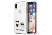 Puhelin - Kannet ja kotelot - Karl Lagerfeld Karl & Choupette iPhone Xs Max Case - Transparent - 3666339055059