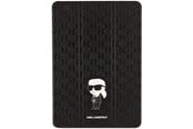 Tabletti - Kannet & Suojakotelot - Karl Lagerfeld Saffiano Monogram Ikonik Case for iPad 10.2" 2019 (7th gen.) Folio Magnet Allover Cover - Black - 3666339119119