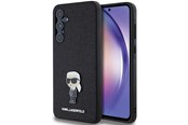 Puhelin - Kannet ja kotelot - Karl Lagerfeld Fixed Glitter Ikonik Logo Metal Pin case for Samsung Galaxy A55 - black - 3666339259495