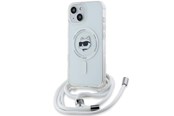 Puhelin - Kannet ja kotelot - Karl Lagerfeld IML Choupette Head & Cord MagSafe case for iPhone 13 / 14 / 15 - transparent - 3666339287054