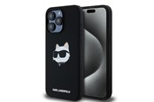 Puhelin - Kannet ja kotelot - Karl Lagerfeld Silicone Choupette Head MagSafe case for iPhone 15 Pro - black - 3666339257286