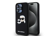 Puhelin - Kannet ja kotelot - Karl Lagerfeld Silicone Karl&Choupette MagSafe case for iPhone 15 Pro - black - 3666339256722