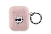 Puhelin - Muut lisävarusteet - Karl Lagerfeld Monogram Choupette Head case for AirPods 1 / 2 - pink - 3666339283711