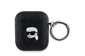 Puhelin - Muut lisävarusteet - Karl Lagerfeld Monogram Karl Head case for AirPods 1 / 2 - black - 3666339283636