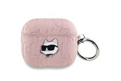 Puhelin - Muut lisävarusteet - Karl Lagerfeld Monogram Choupette Head case for AirPods 3 - pink - 3666339283735