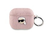 Puhelin - Muut lisävarusteet - Karl Lagerfeld Monogram Karl Head case for AirPods 3 - pink - 3666339283773