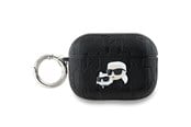 Puhelin - Muut lisävarusteet - Karl Lagerfeld Monogram Karl & Choupette Head Case for AirPods Pro 2 - Black - 3666339283582