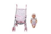 Nuket & tarvikkeet - Happy Friend Teresa Doll 30cm with stroller set - 504259