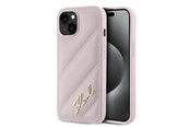 Puhelin - Kannet ja kotelot - Karl Lagerfeld Diagonal Quilted Script case for iPhone 15 / 14 / 13 - pink - 3666339252502