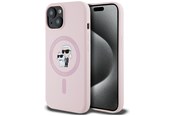Puhelin - Kannet ja kotelot - Karl Lagerfeld Silicone Karl&Choupette MagSafe iPhone 15 Plus Case - Pink - 3666339254476
