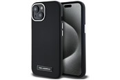 Puhelin - Kannet ja kotelot - Karl Lagerfeld FW Metal Plate MagSafe iPhone 15 Case - Black - 3666339254889