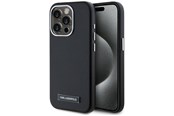 Puhelin - Kannet ja kotelot - Karl Lagerfeld FW Metal Plate MagSafe iPhone 15 Pro Case - Black - 3666339254902