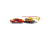 Leluautot - SIKU 1:50 Nissan Navara With Helicopter - 2570