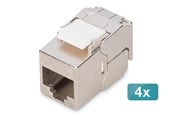 Lisätarvikkeet - DIGITUS CAT 6A Compact Keystone Module (4-Pack) - DN-93615-S-4
