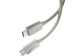 USB kaapelit - Spigen Essential USB-C to USB-C 60W Fabric Cable - 1.5m - Natural Titanium - ACA10419