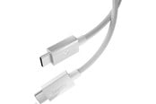USB kaapelit - Spigen Essential USB-C to USB-C 60W Fabric Cable - 1.5m - White - ACA10416