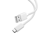 USB kaapelit - Spigen Essential USB-A to USB-C 60W Fabric Cable - 1.5m - White - ACA10413