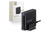 USB hub - Tech-Protect DC240W-GaN Charging Station 6 Ports 4 x USB-C 2 x USB-A 240W QC3.0 - Black USB hub - 6 satamat - USB 3.0 - Musta - 5906302390878
