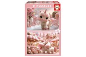Palapelit - Educa 2X48 Sweet Unicorns - 20504