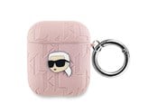 Puhelin - Muut lisävarusteet - Karl Lagerfeld Monogram Karl Head case for AirPods 1 / 2 - pink - 3666339283759