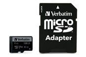 Muistikortti - Verbatim Pro U3 microSD/SD - 90MB/s - 128GB - 47044