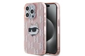 Puhelin - Kannet ja kotelot - Karl Lagerfeld IML Choupette Head & Monogram case for iPhone 15 Pro Max - pink - 3666339286170