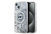 Puhelin - Kannet ja kotelot - Karl Lagerfeld Liquid Glitter Choupette Head MagSafe case for iPhone 13 - transparent - 3666339285654