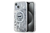 Puhelin - Kannet ja kotelot - Karl Lagerfeld Liquid Glitter Choupette Head MagSafe case for iPhone 15 / 14 / 13 - transparent - 3666339285722
