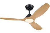 Valaisimet - Philips Olas Fan ceiling 52' 35W+24W BK&Wood - 929004750101