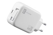 Puhelin - Adapterit & Laturit - CELLULAR line power adapter - retractable - 24 pin USB-C (female) 24 pin USB-C (male) - 65 Watt - ACHROLLUSBCGAN65WW