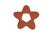 Vauva- ja taaperolelut - Filibabba Teether - Star natural rubber - rust - FI-PT018