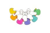 Lelut - Duckiez Colorful Ducks Keychain - 9979