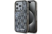 Puhelin - Kannet ja kotelot - Karl Lagerfeld Liquide Glitter Monogram Gradient iPhone 15 Pro Max Case - Black - 3666339256173
